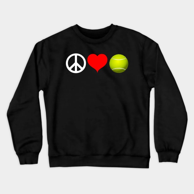 Peace Love Tennis Workout Design Crewneck Sweatshirt by teesbyfifi